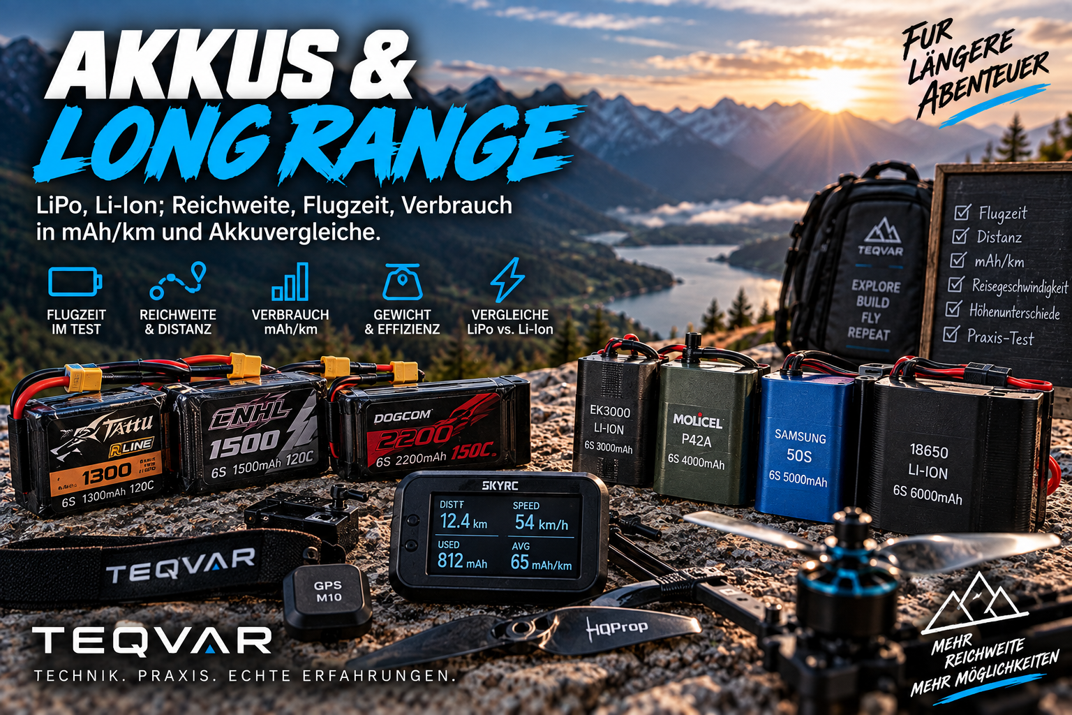 FPV-Akkus und Long Range im Praxistest – LiPo, Li-Ion, Reichweite, Flugzeit und Effizienz