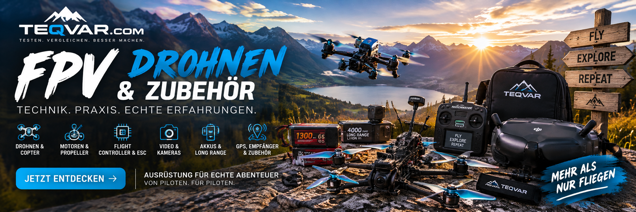 FPV Drohnen und Zubehör im Praxistest – Copter, Motoren, Kameras, Akkus, GPS und Long Range