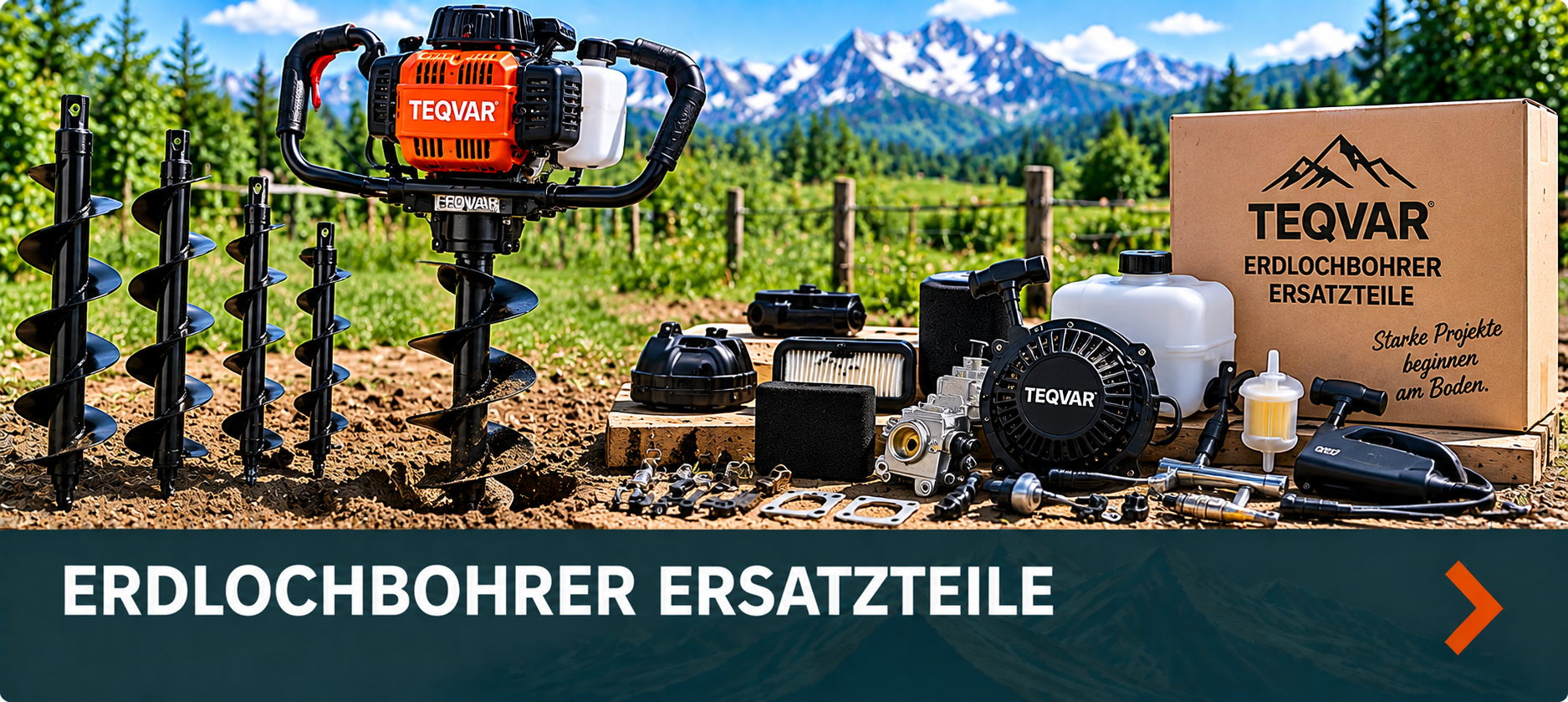 Erdlochbohrer Ersatzteile Erdlochbohrer Ersatzteile für den TEQVAR Praxiseinsatz