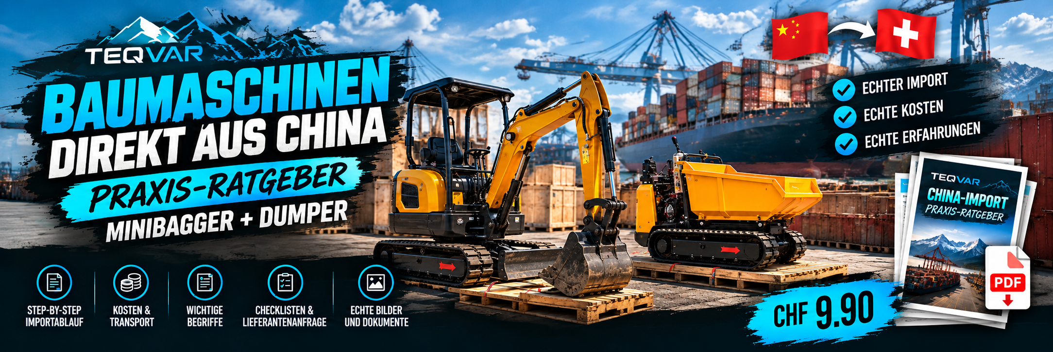 Baumaschinen aus China importieren.
