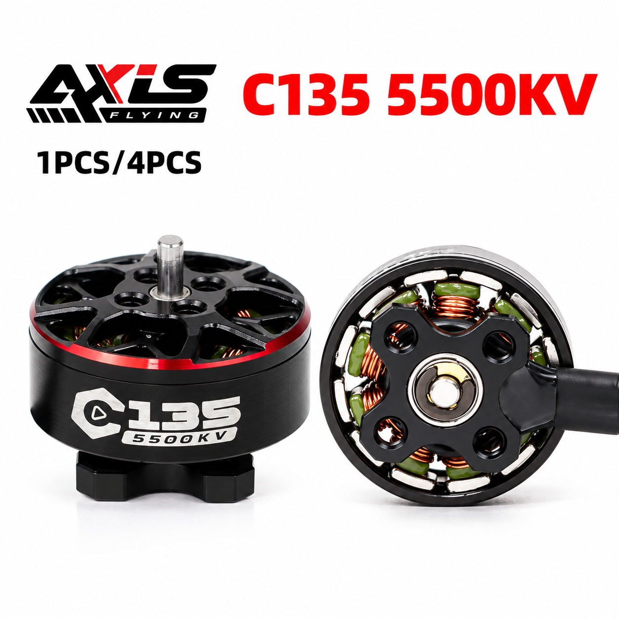 ChatGPT Image 8. Okt. 2026, 19_47_36 Axisflying C135 1303.5 5500KV FPV Motor für YMZFPV Eagle 2 Zoll