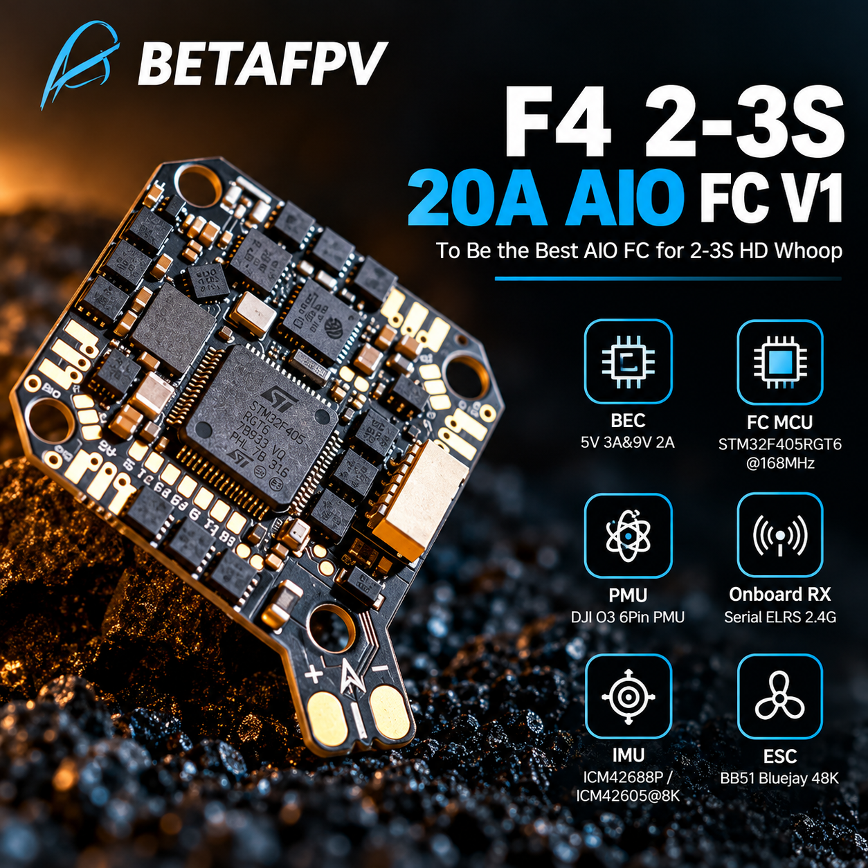 ChatGPT Image 9. Okt. 2026, 10_28_26 BETAFPV F405 20A AIO Flight Controller mit integriertem ESC für leichte 2–3S FPV-Copter