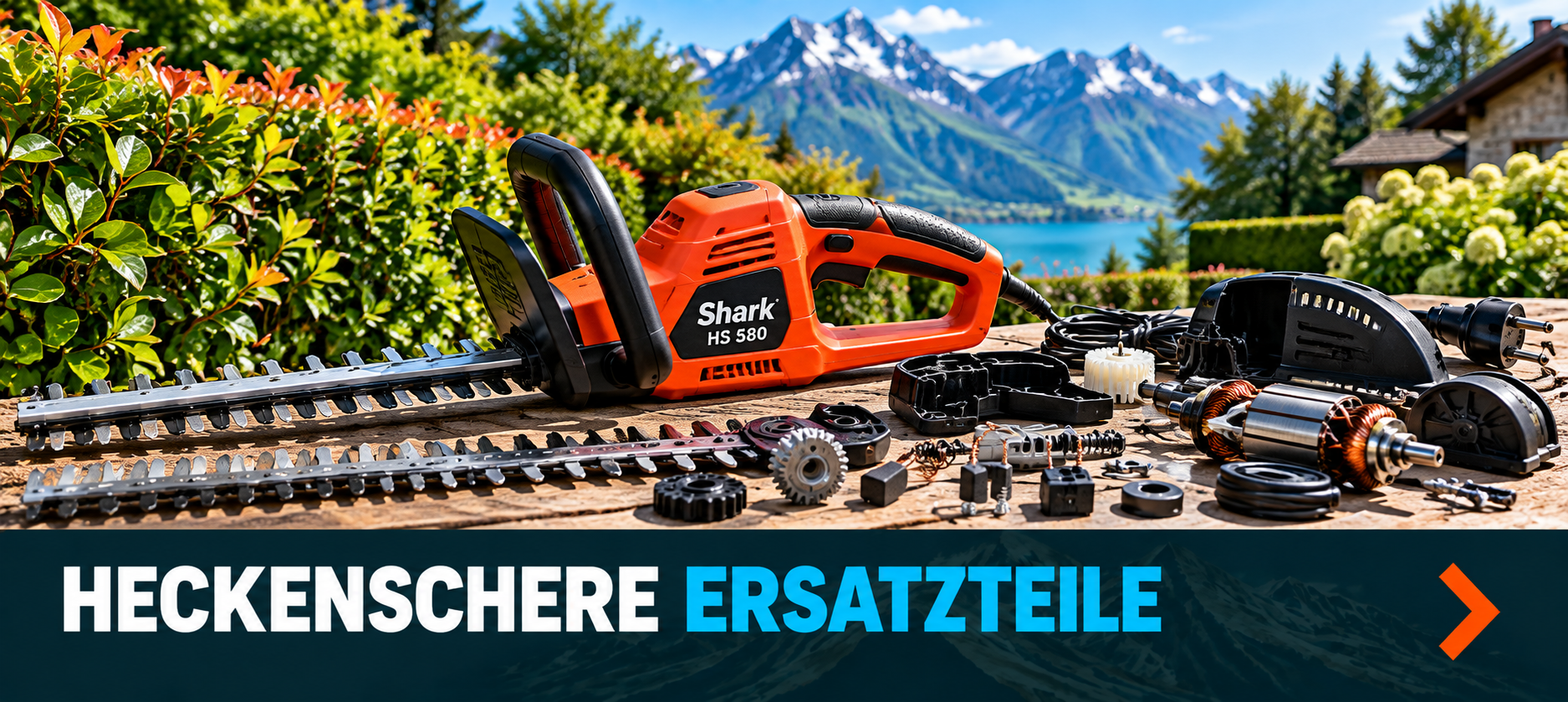 Heckenschere Ersatzteile Shark HS 580 Heckenschere mit Ersatzteilen